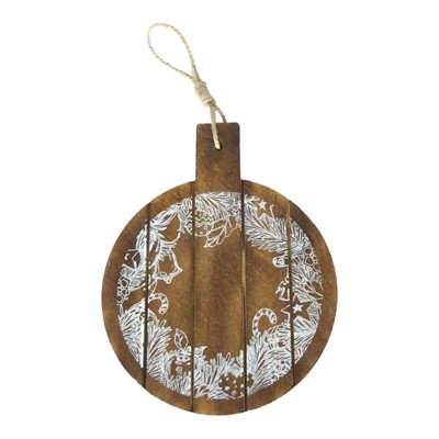Tagliere decorativo in legno di abete Ø30 