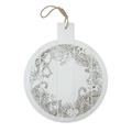 Tagliere decorativo bianco in legno di abete Ø41