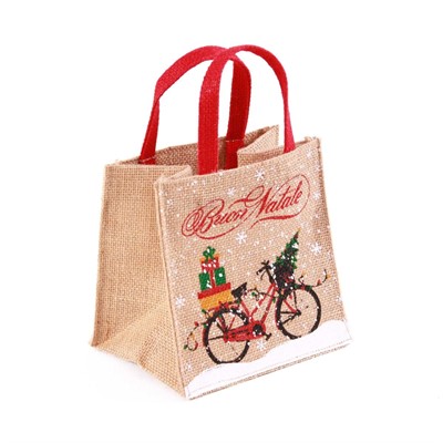 Borsina in juta Buon Natale 15X12H15 