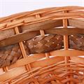 Cesto ovale in vimini marrone 50X42H15 in set di 2