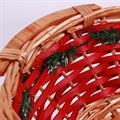 Cesto ovale in vimini rosso 65/61X48H16 