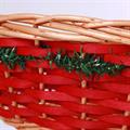 Cesto ovale in vimini rosso 65/61X48H16 
