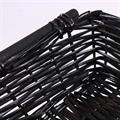 Cesto rettangolare in vimini nero/oro 54/51X38H13 
