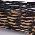Cesto rettangolare in vimini nero/oro 54/51X38H13 