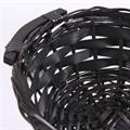 Cesto ovale in vimini nero/oro 49/46X36H12 