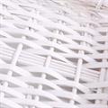 Cesto rettangolare in vimini bianco/oro 49/45X34H12
