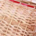 Cesto rettangolare in vimini rosso/bianco 54/51X38H13