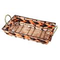 Cesto in ecorattan marrone e arancione 40X26H9 