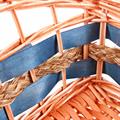Cesto da confezionamento rettangolare in vimini blu 51X36XH12/17 