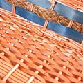 Cesto da confezionamento rettangolare in vimini blu 51X36XH12/17 