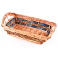 Cesto da confezionamento rettangolare in vimini blu 36X25XH10/13 