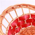 Cesto da confezionamento ovale in vimini rosso 51X36XH12/17 
