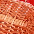 Cesto da confezionamento ovale in vimini rosso 51X36XH12/17 