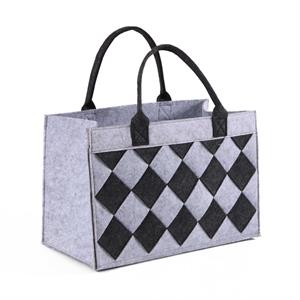 Borsa in feltro a scacchi 42X22H28 