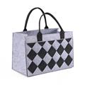 Borsa in feltro a scacchi 42X22H28 