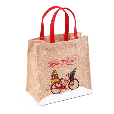 Borsina in juta Buon Natale 20X12H20 