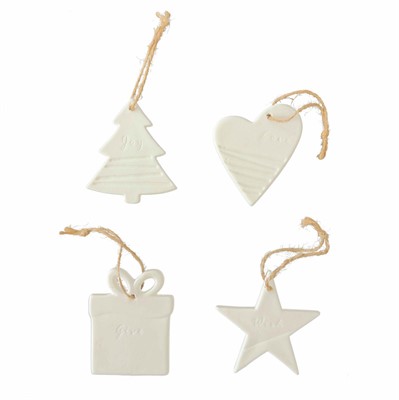 Decorazione per albero di natale in ceramica H8 in confezione da 24
