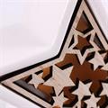 Stella decorativa in ceramica con luce a Led 14H13 