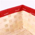 Vaschetta in bambù naturale/rosso 32x23H10 