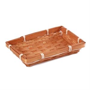 Cestino rettangolare in bambù marrone 18x12H3 