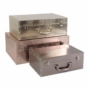 Valigia in mdf e PU 53X20H38 in set di 3