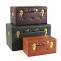 Baule in mdf/PU in colori assortiti 60X37H33 in set di 3