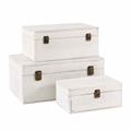 Baule in mdf sbiancato 45X30H20 in set di 3