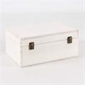 Baule in mdf sbiancato 45X30H20 in set di 3