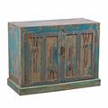 Mobile blu anticato in teak 93X45H69 