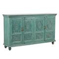 Credenza azzurra in legno di mango 182X43H106 