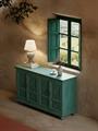 Credenza azzurra in legno di mango 182X43H106 
