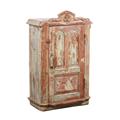Mobile verde anticato in legno di teak 64X32H103