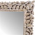 Specchio in legno di mango intagliato 60H175 