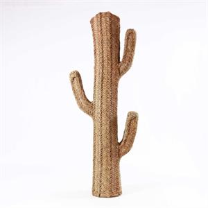 Cactus decorativo rotondo in giunco H100