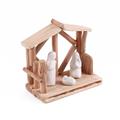 Natività in legno e ceramica 14,5X8H14,5 