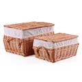 Baule in vimini bollito 45X33H29 in set di 2