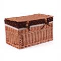 Baule in vimini bollito foderato 75X45H45 in set di 3