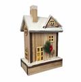 Casetta decorativa in abete con luce a Led 27X15H33 