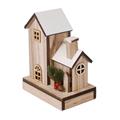 Casetta decorativa in abete con luce a Led 17X10H25 