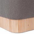 Pouf in tessuto effetto bouclé grigio 52X42H45 