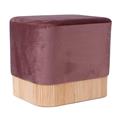 Pouf in velluto rosa 52X42H45 