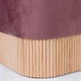 Pouf in velluto rosa 52X42H45 