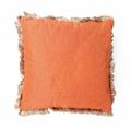Cuscino quadrato in cotone arancione (45x45 cm)