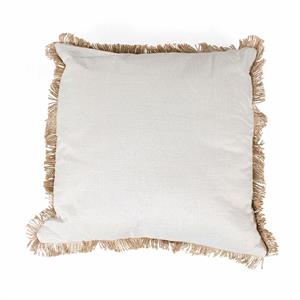 Cuscino quadrato in cotone crema (45x45 cm)