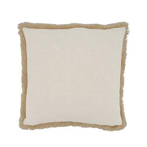Cuscino quadrato in cotone crema (45x45 cm)