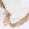 Cuscino quadrato in cotone crema (45x45 cm)