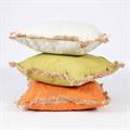 Cuscino quadrato in cotone crema (45x45 cm)