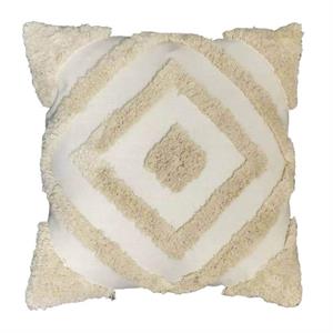 Cuscino quadrato in cotone a rombi (45x45 cm) 