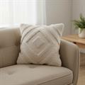 Cuscino quadrato in cotone a rombi (45x45 cm) 