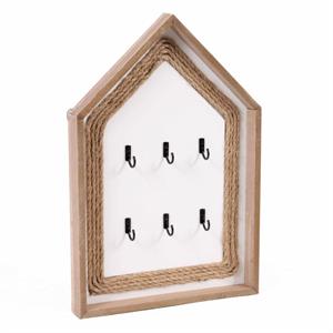 Portachiavi in legno e juta 24X3H36